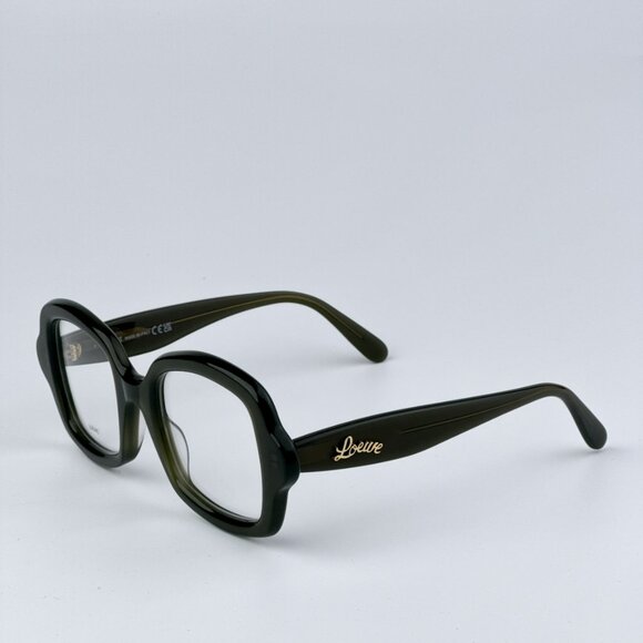 Loewe LW50066I 096 BRAND NEW Eyeglasses Green Square Unisex - Picture 1 of 11